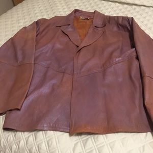 Leather lavender jacket no buttons